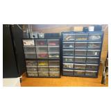 Two organizers, full of electrical connectors,