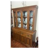 Step back, China cabinet, lighted, oak, interior