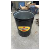 Pennzoil trashcan, no lid