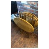 Set a four wooden TV trays