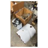 Sodium light fixture with porcelain shade and