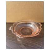 Pink depression glass bowl