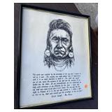 Nez Perce wall art framed
