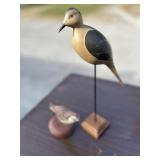 (2) Wooden birds decor