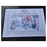 French alphabet nursery framed wall art