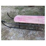 Antique sled, top is not attached to the rails.