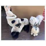 Set of plush toy animals