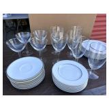 Misc. glasses and saucers