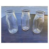 3 DCS Inc. St Louis milk bottles, 6" tall