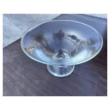Big glass bowl with pedestal