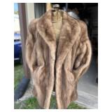 Vintage fur jacket, brown, medium/large. Gluck