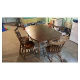 Table and six Windsor Chairs