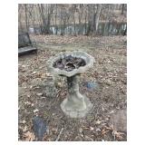 Two Concrete bird baths