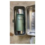 Assortment of Stanley, thermoses and lunch cooler
