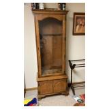 Gun cabinet with glass door