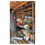 Metal shelving unit 9 foot long 15 inches deep 87