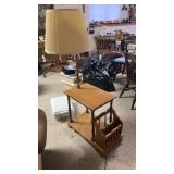 Side table with lamp