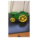 antique John Deere toy tractor