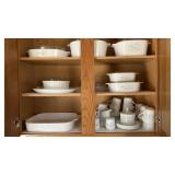 Corning ware dishes. Including mugs, plates,
