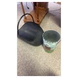 Firewood holder and metal trashcan