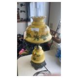 Hand painted iron base lamp
