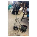 Binoculars with case and camera stand