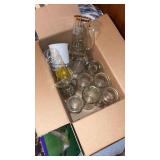 Assortment of vintage glass cups