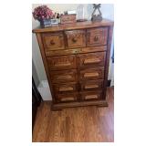 5 pc oak bedroom set, Contents on dresser not