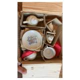 Four piece tea set in original box. Made in