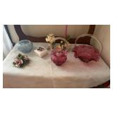 Vintage glassware, including Fenton, made in