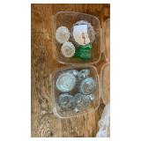 Lot of glass, cups, plates, candleholders,