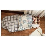 One quilt. One comforter. One heated blanket.