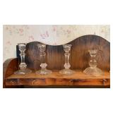 Glass candleholders