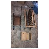 Small decorative sled. Wooden book