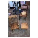 Wooden chair. Wooden rocking chair. Miniature