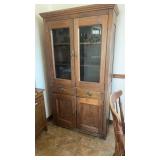 Vintage wood China/display cabinet with drawers