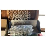 Lot of white metal garden stakes