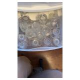 Miniature glass cups and lids