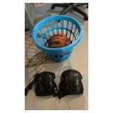 Knee pads, and Wilson basketball