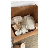 Lots of glass cups. Different sizes.