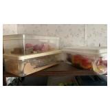 Arts and craft supplies. String, beads, wooden