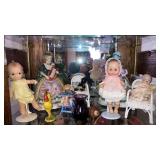 Vintage Dolls including Kewpie Doll and