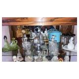 Vintage Miniature glass decor. Shelf one only