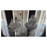 Vintage glassware miniature sets. All items on