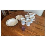 Grape dish ware, some Pfaltzgraff, pottery bowl