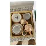 Childï¿½s tea set with Mickey Mouse on it. Made in