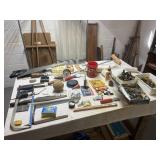 Contents of room in basement includes several