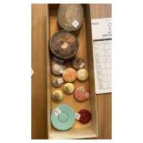 Rouge and face powder, compact, 11 including