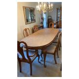 Lexington brand dining room table with 6 matching