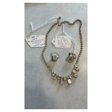 Weiss clear rhinestone emerald cut necklace and